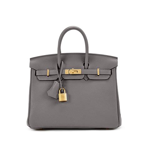 Hermes togo Birkin gris meyer